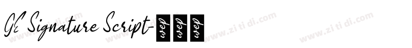 GE Signature Script字体转换 GE Signature Script字体转换